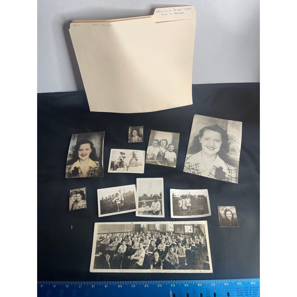 Antique Ephemera Lot - Photo 1920s-40s Indiana School Portraits